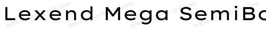 Lexend Mega SemiBold字体转换